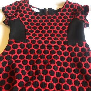 Girls Christmas poka dot stretch flare spring dress